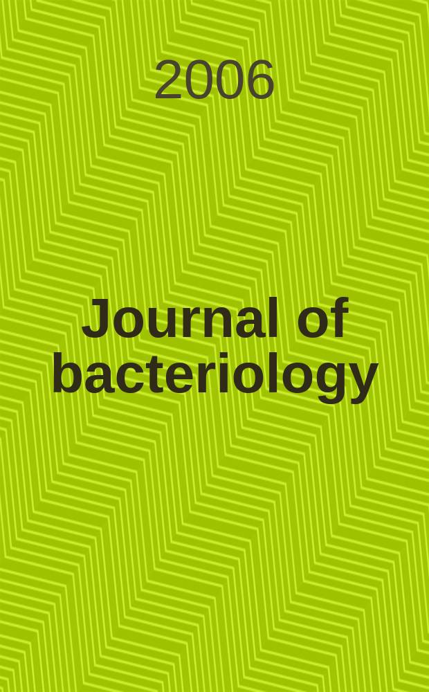 Journal of bacteriology : Offic. organ of the Soc. of Amer. bacteriologists. Vol. 188, № 10