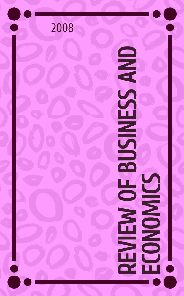 Review of business and economics : formerly known as Tijdschrift voor economie en management. Vol. 53, № 2