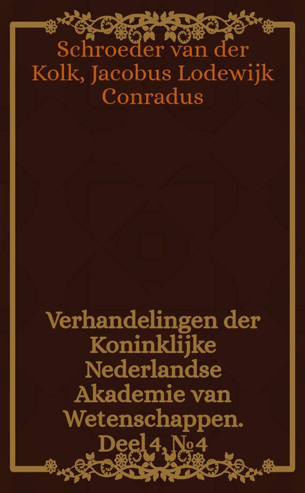 Verhandelingen der Koninklijke Nederlandse Akademie van Wetenschappen. Deel 4, №4 : Bijdrage tot de kartering onzer zandronden = Вклад в картирование песчаных грунтов