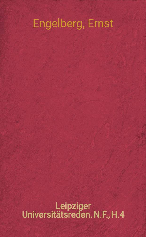 Leipziger Universitätsreden. N.F., H.4 : Die Deutsche Novemberrevolution 1918/19