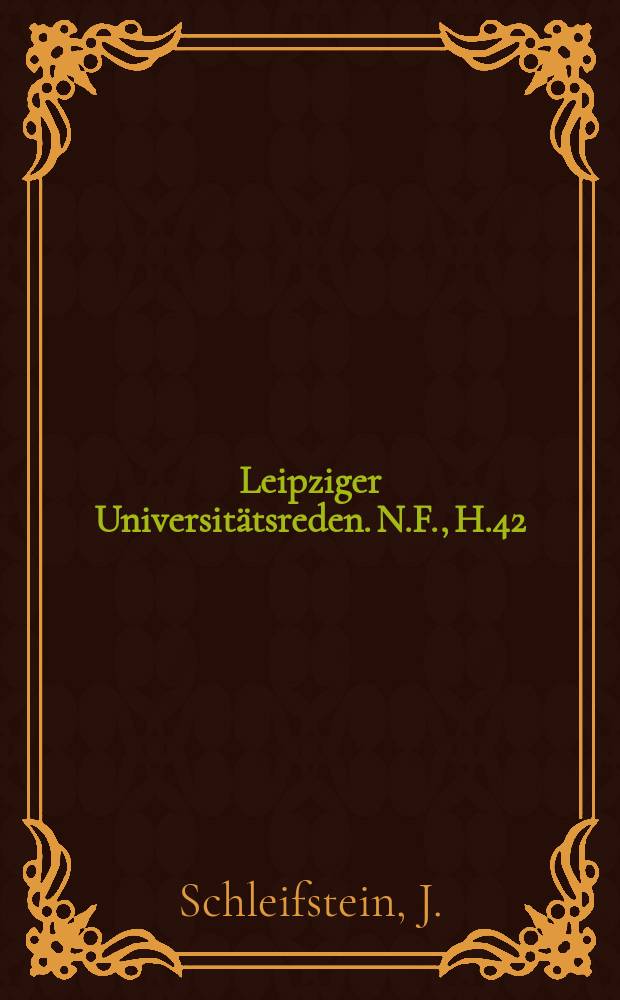 Leipziger Universitätsreden. N.F., H.42 : Zu einigen Fragen des Klassenkampfes ...