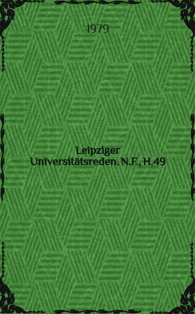 Leipziger Universitätsreden. N.F., H.49 : Physik und Industrie