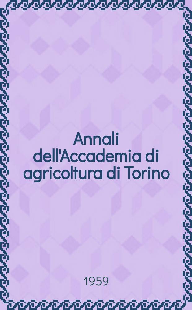 Annali dell'Accademia di agricoltura di Torino