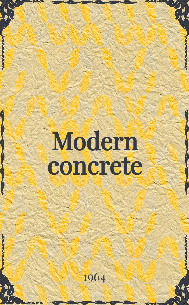 Modern concrete