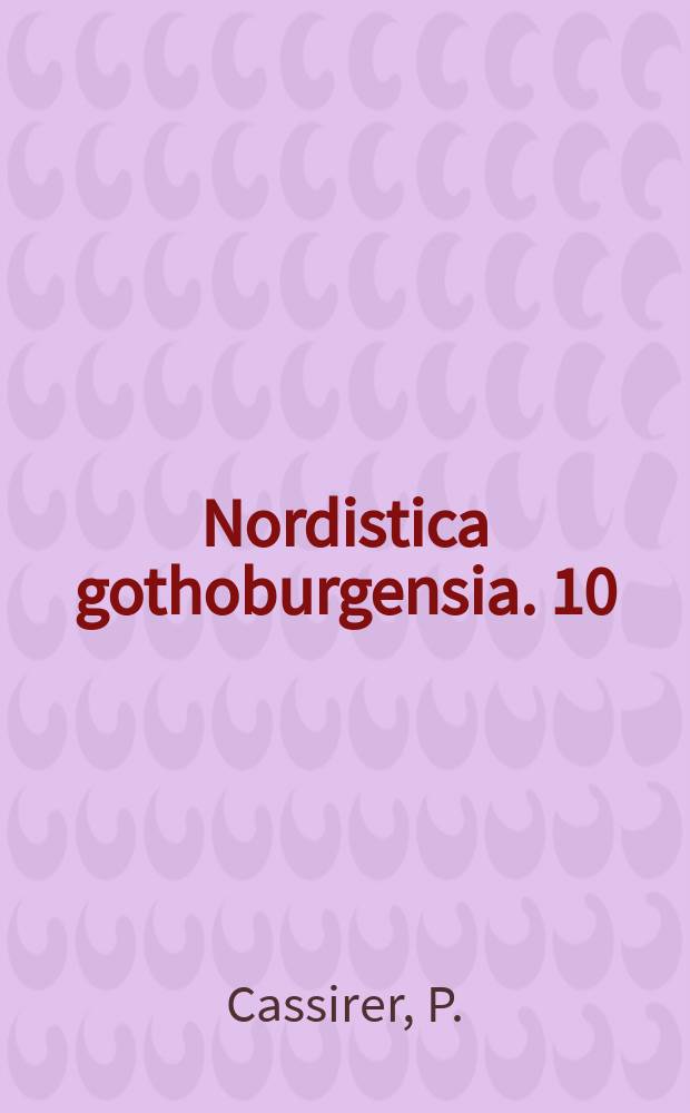 Nordistica gothoburgensia. 10 : Studier &ouml;ver ordf&ouml;rst&aring;else