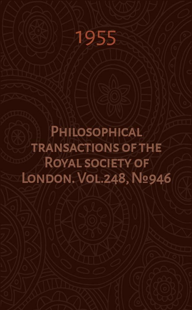 Philosophical transactions of the Royal society of London. Vol.248, №946 : An assessment of the system of optimum coding used on the Pilot automatic computing engine at the National physical laboratory