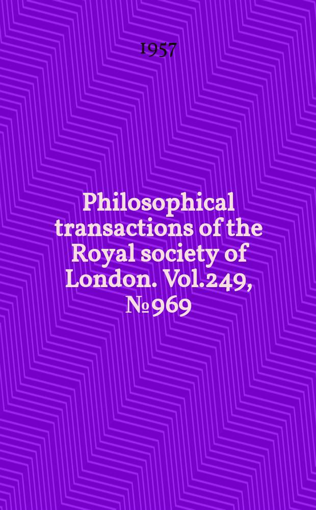 Philosophical transactions of the Royal society of London. Vol.249, №969 : The complete enumeration of extreme senary forms