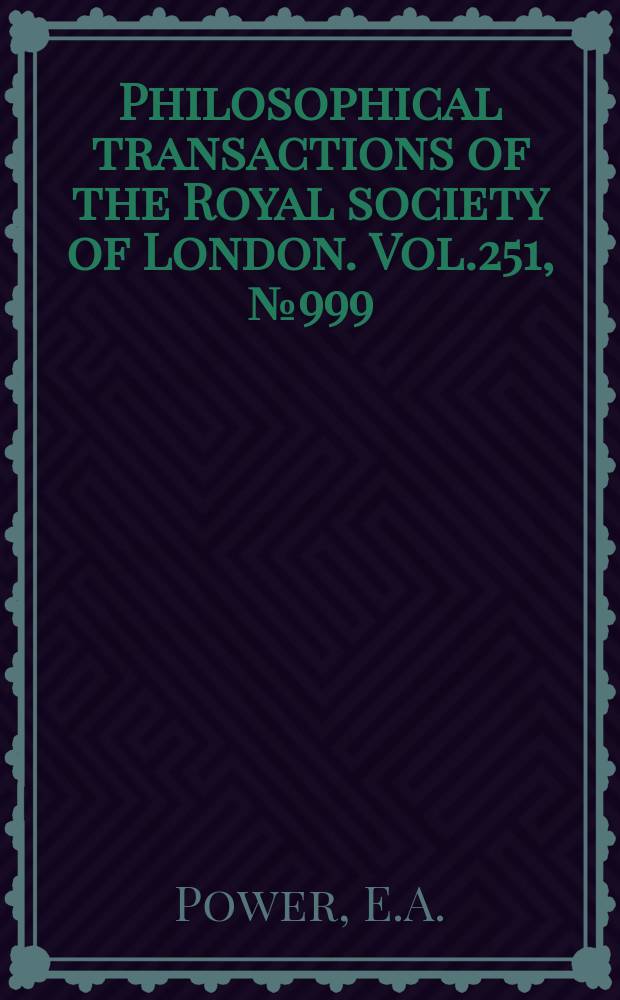 Philosophical transactions of the Royal society of London. Vol.251, №999 : Coulomb gauge in non-relativistic quantum electro-dynamics and the shape of spectral lines
