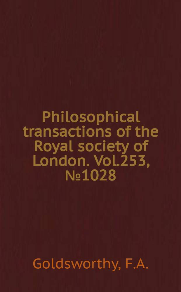 Philosophical transactions of the Royal society of London. Vol.253, №1028 : Ionization fronts in interstellar gas and the expansion of H₁₁ regions