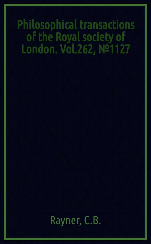 Philosophical transactions of the Royal society of London. Vol.262, №1127 : The Exponential map for the Lagrange problem on differentiable manifolds