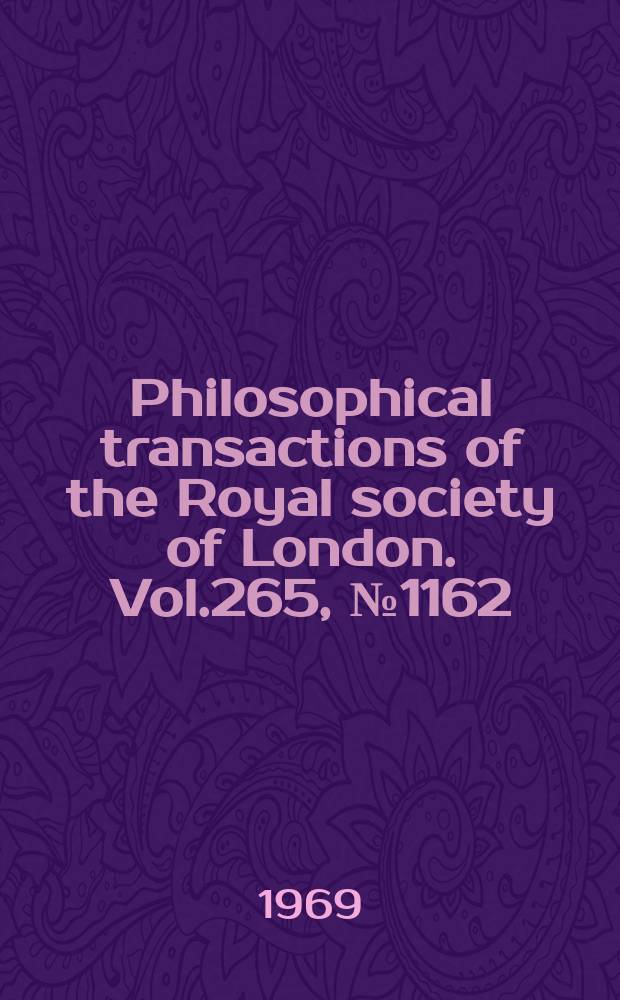 Philosophical transactions of the Royal society of London. Vol.265, №1162 : On dual approximation principles and optimization in continuum mechanics