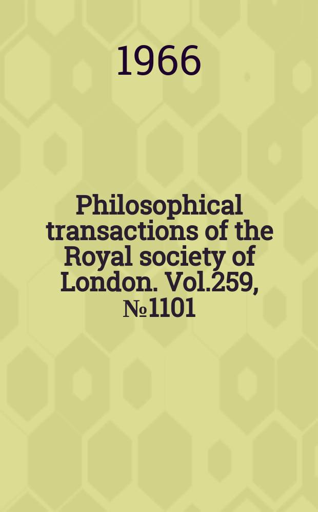 Philosophical transactions of the Royal society of London. Vol.259, №1101 : A theoretical study of flame properties as a function of the characteristics of flame gases