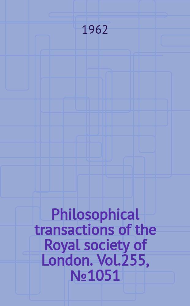 Philosophical transactions of the Royal society of London. Vol.255, №1051 : The Band structure and Fermi surface of magnesium