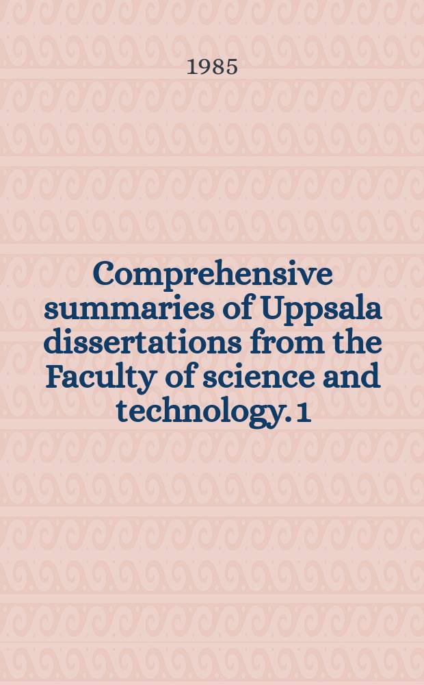 Comprehensive summaries of Uppsala dissertations from the Faculty of science and technology. 1 : An experimental study of ionospheric...