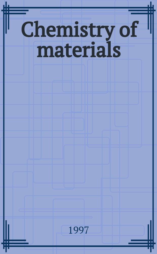 Chemistry of materials : A publ. of the Amer. chem. soc. Vol. 9, № 11 : Sol-gel derived materials