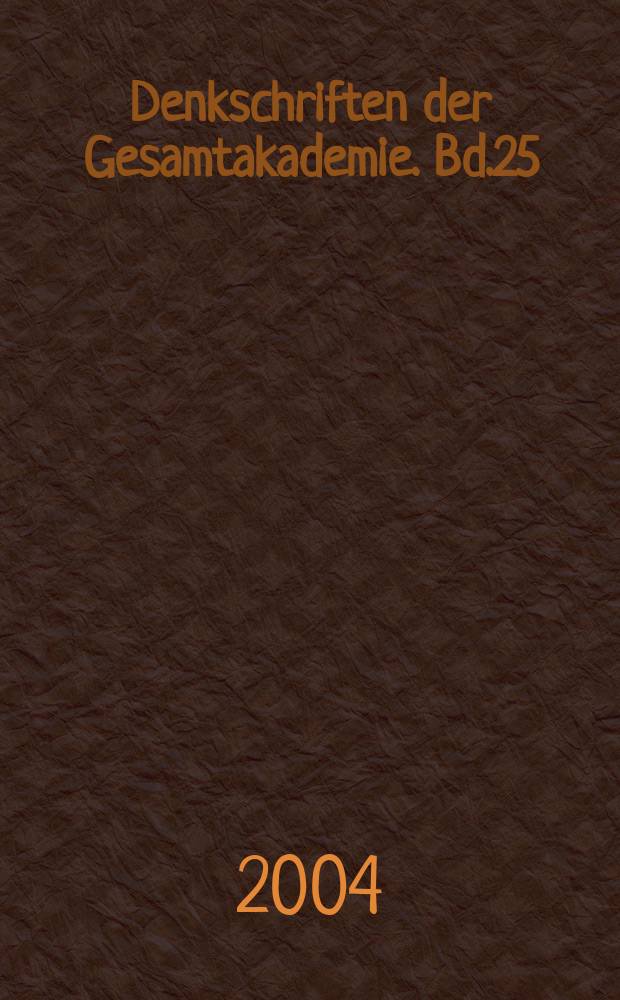 Denkschriften der Gesamtakademie. Bd.25 : Tell el-Dab'a