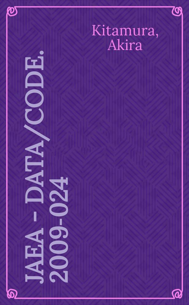 JAEA - Data/code. 2009-024 : JAEA thermodynamic database for performance assessment of geological disposal of high-level radioactive and TRU wastes