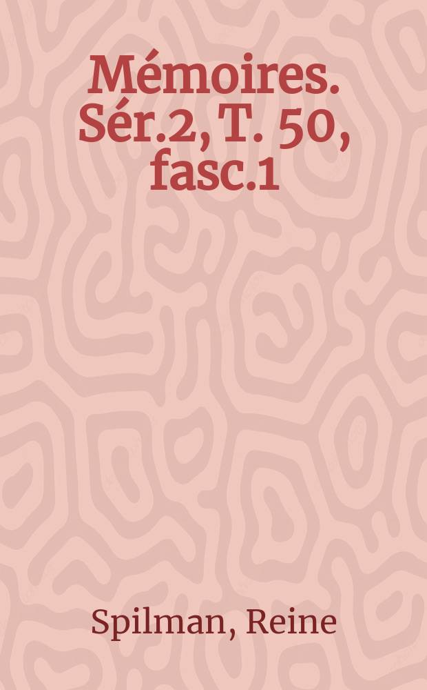 M&eacute;moires. S&eacute;r.2, T. 50, fasc.1 : Sens et port&eacute;e de l'&eacute;volution de la responsabilit&eacute; civile depuis 1804