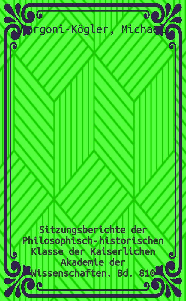 Sitzungsberichte der Philosophisch-historischen Klasse der Kaiserlichen Akademie der Wissenschaften. Bd. 810 : Die Perikopen im Gottesdienst bei Augustinus = Перикопы в богослужении у Св. Августина. Вклад в изучение литургического чтения Писания в ранней церкви.