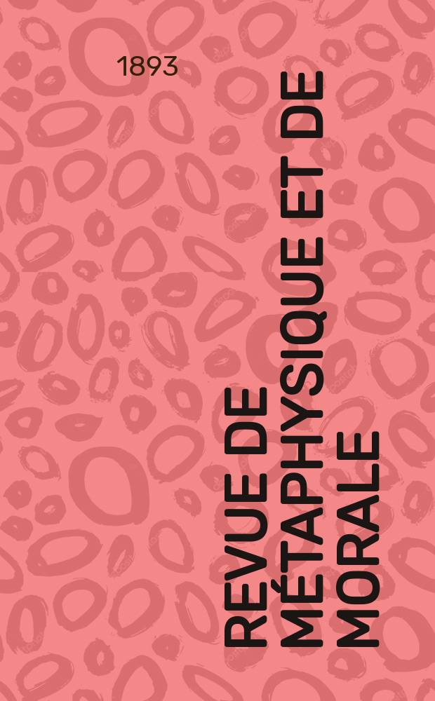 Revue de métaphysique et de morale