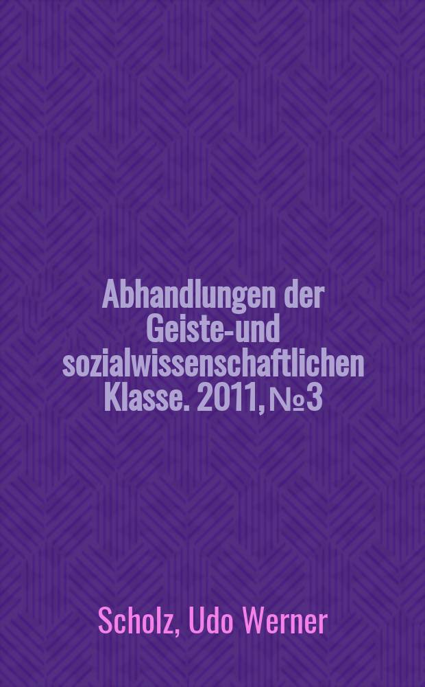 Abhandlungen der Geistes- und sozialwissenschaftlichen Klasse. 2011, № 3 : Der römische Kalender