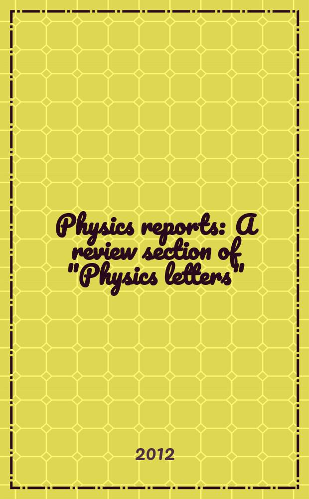 Physics reports : A review section of "Physics letters" (Sect. C). Vol. 515, № 5 : Statistical mechanics of two-dimensional and geophysical flows = Статистическая механика двумерных и геофизических течений