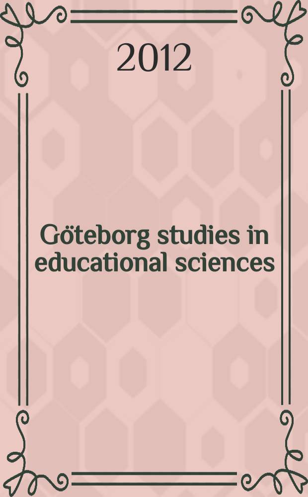 Göteborg studies in educational sciences : Ungdomars matval = Выбор продуктов молодыми людьми