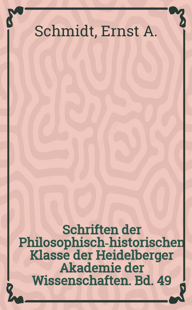 Schriften der Philosophisch-historischen Klasse der Heidelberger Akademie der Wissenschaften. Bd. 49 : Aristoteles in Fes = Аристотель в Фесе. Ценность арабского предания Никомаховой этики для критики греческих текстов.