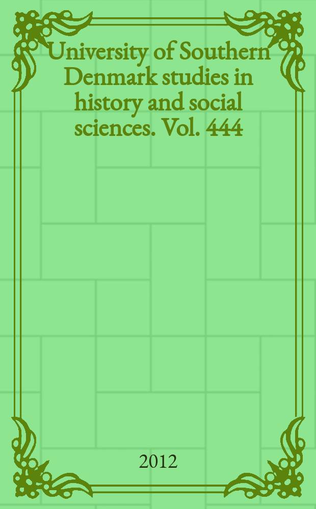 University of Southern Denmark studies in history and social sciences. Vol. 444 : Across the North sea = Через Северное море