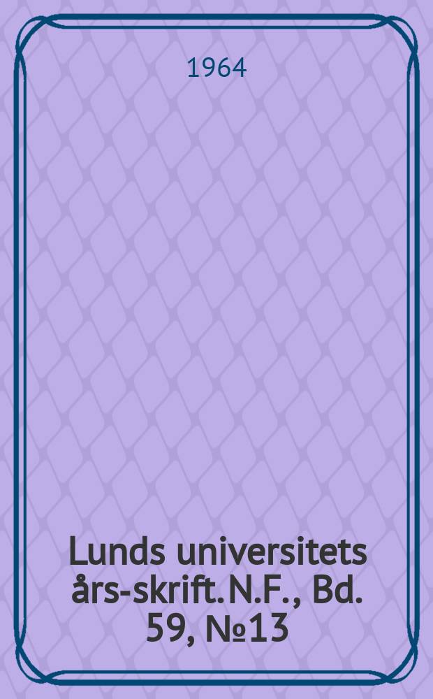 Lunds universitets års-skrift. N.F., Bd. 59, № 13 : The anatomy of Argulus foliaceus Linn ; Integument, central nervous system, sense organs, pareoral spine, and digestive organs = Анатомия карпоеда