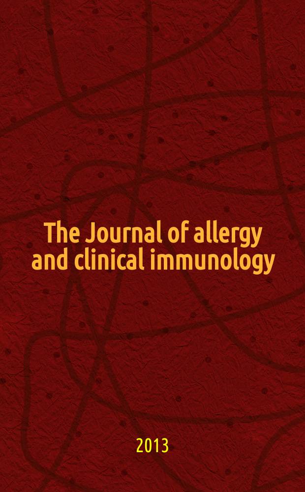 The Journal of allergy and clinical immunology : Including "Allergy abstracts" Offic. organ of Amer. acad. of allergy. Vol. 131, № 1