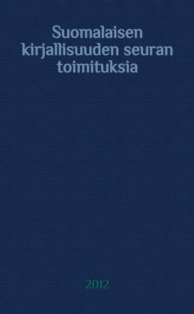 Suomalaisen kirjallisuuden seuran toimituksia : Turun synagoga