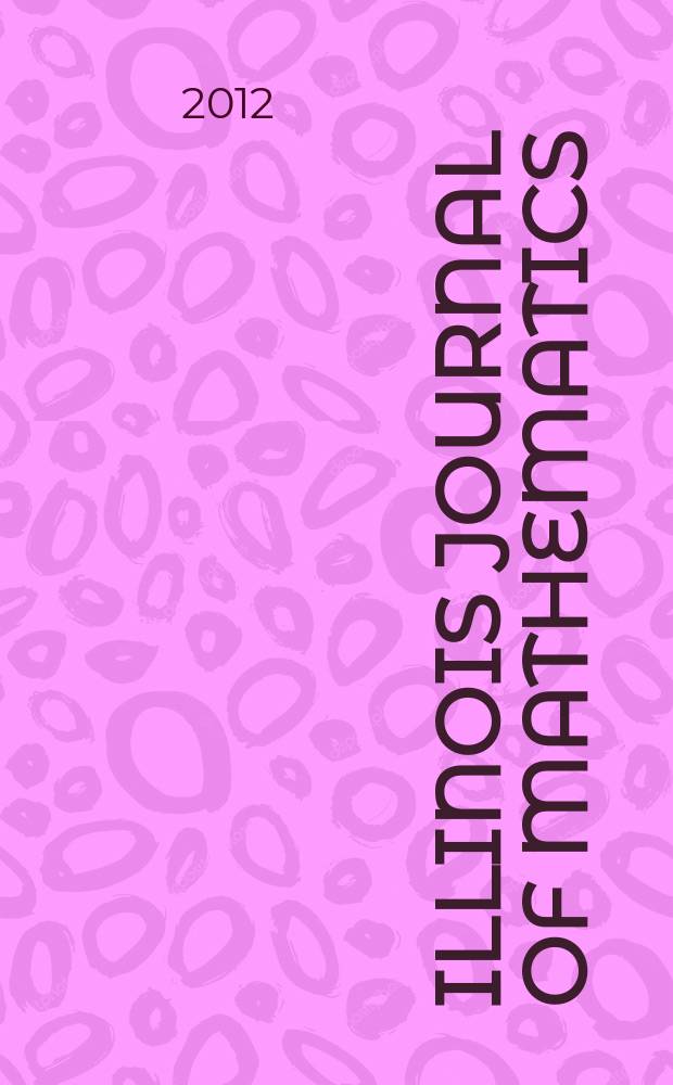 Illinois journal of mathematics : A quarterly journal publ. by the University of Illinois. Vol. 54, № 3 : 2010. Special issue in honor of Don Burkholder