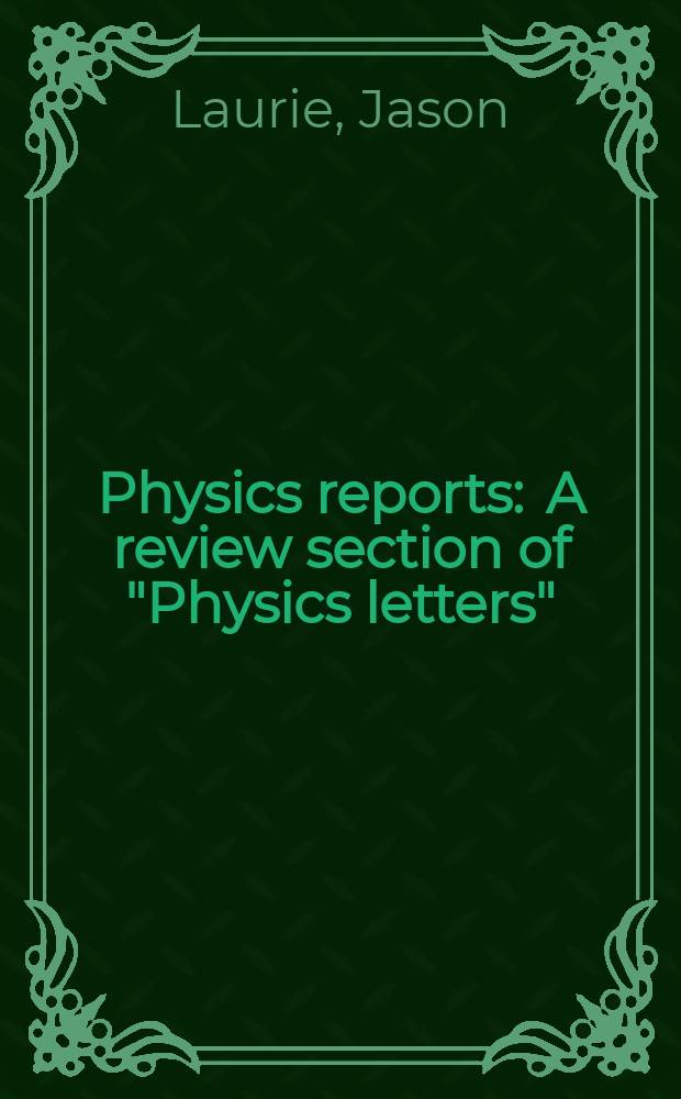 Physics reports : A review section of "Physics letters" (Sect. C). Vol. 514, № 4 : One-dimensional optical wave turbulence