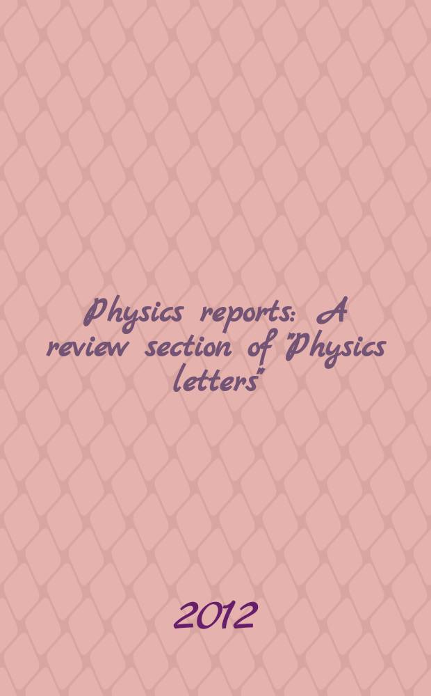Physics reports : A review section of "Physics letters" (Sect. C). Vol. 510, № 3 : Stochastic theory of nonequilibrium steady states = Стохастическая теория неуравновешенных стационарных состояний