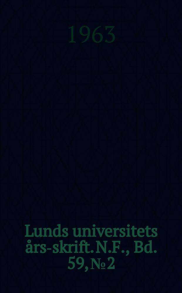 Lunds universitets &aring;rs-skrift. N.F., Bd. 59, № 2 : Studies on the Oribatei (Acari) of the Tornetr&auml;sk territory in Swedish Lapland = Изучение орибатид на территории оз. Турне-Треск Шведской Лапландии