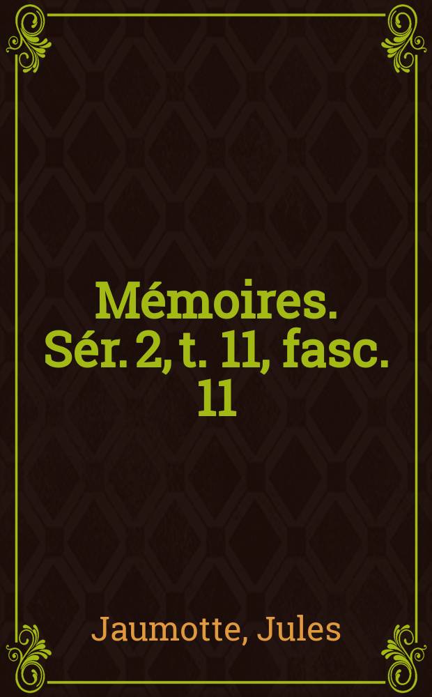 Mémoires. Sér. 2, t. 11, fasc. 11 : Sur le potentiel des vitesses dans l'atmosphère = О потенциале скоростей в атмосфере