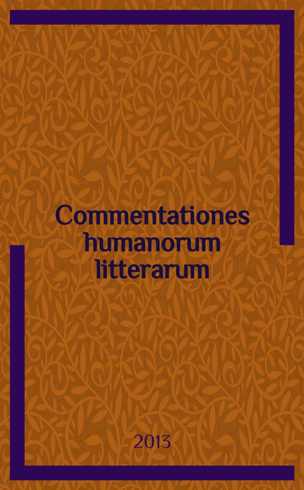 Commentationes humanorum litterarum : Il cursus honorum senatorio da Augusto a Traiano = Список почетных сенаторов от эпохи Августа до эпохи Трояна: формальные и стилистические события в латинской и греческой эпиграфике