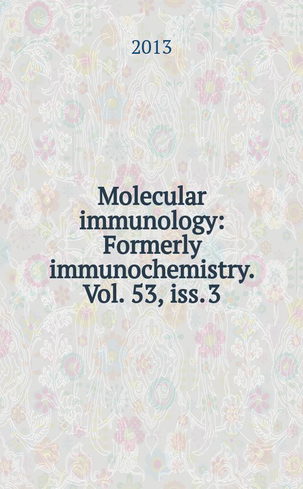 Molecular immunology : Formerly immunochemistry. Vol. 53, iss. 3