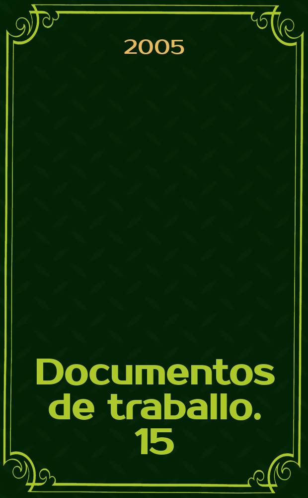 Documentos de traballo. 15 : Aproximaci&oacute;n aos problemas de delimitaci&oacute;n territorial dunha denominaci&oacute;n de orixe