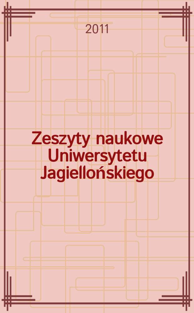 Zeszyty naukowe Uniwersytetu Jagiellońskiego