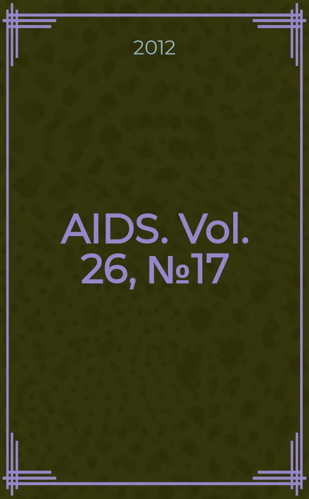 AIDS. Vol. 26, № 17
