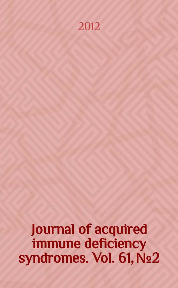 Journal of acquired immune deficiency syndromes. Vol. 61, № 2