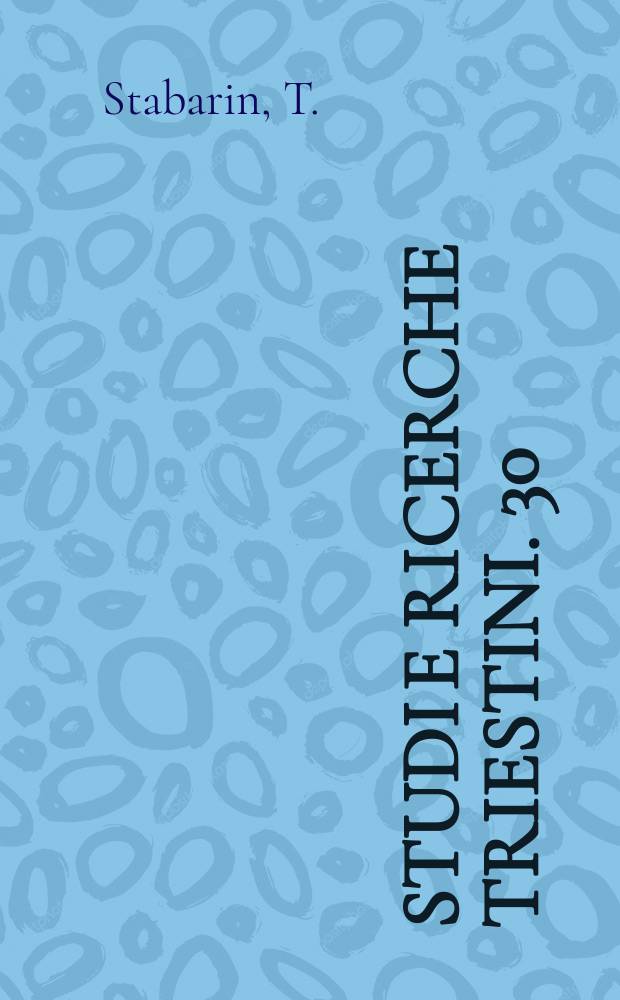 Studi e ricerche Triestini. 30 : La langue de Coluche
