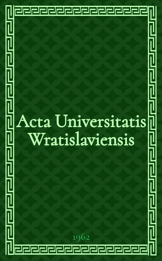 Acta Universitatis Wratislaviensis = Облик коммуникаций = Журнал университета Бреслау