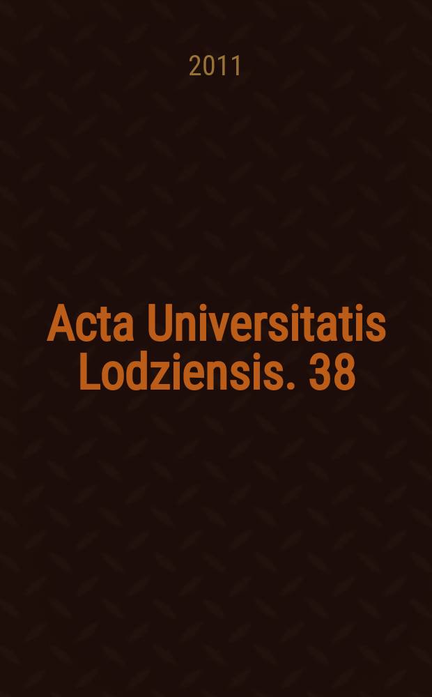 Acta Universitatis Lodziensis. 38 : Wybrane współczesne problemy społeczne i ich rozwiązywanie = Избранные современные проблемы и их разрешение