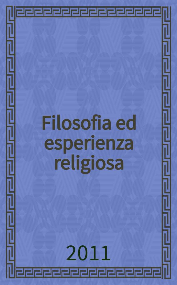 Filosofia ed esperienza religiosa = Философия и религиозный опыт