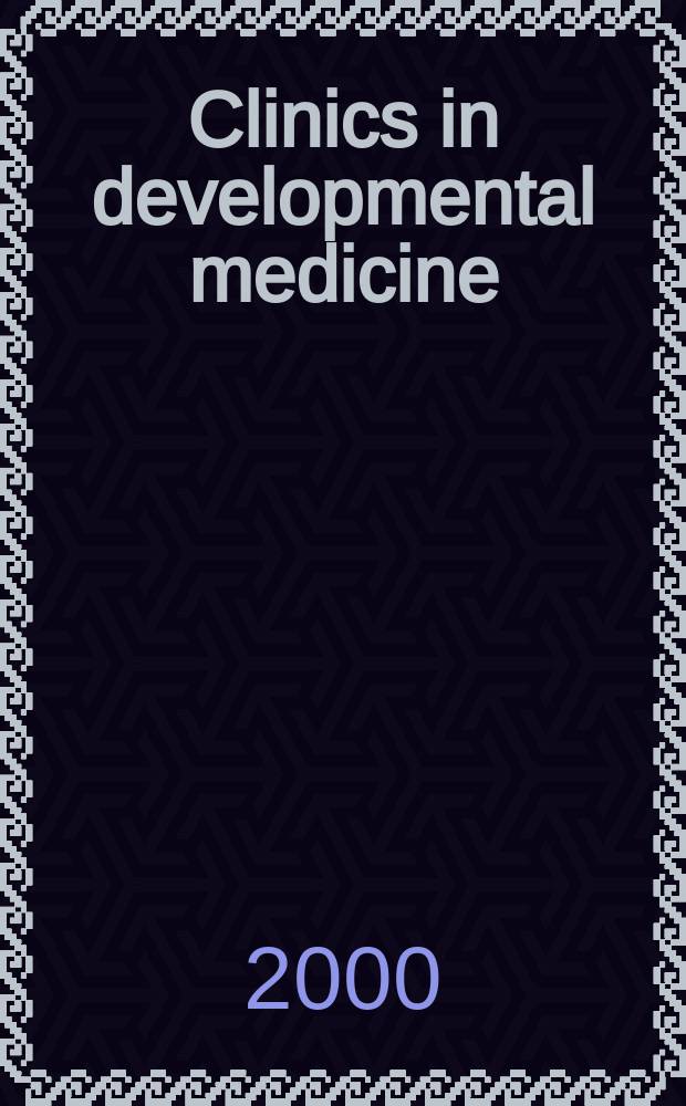 Clinics in developmental medicine : Publ. by the Spastics soc. № 152 : Crying as a sign, a symptom , & a signal = Плач как признак, симптом и сигнал