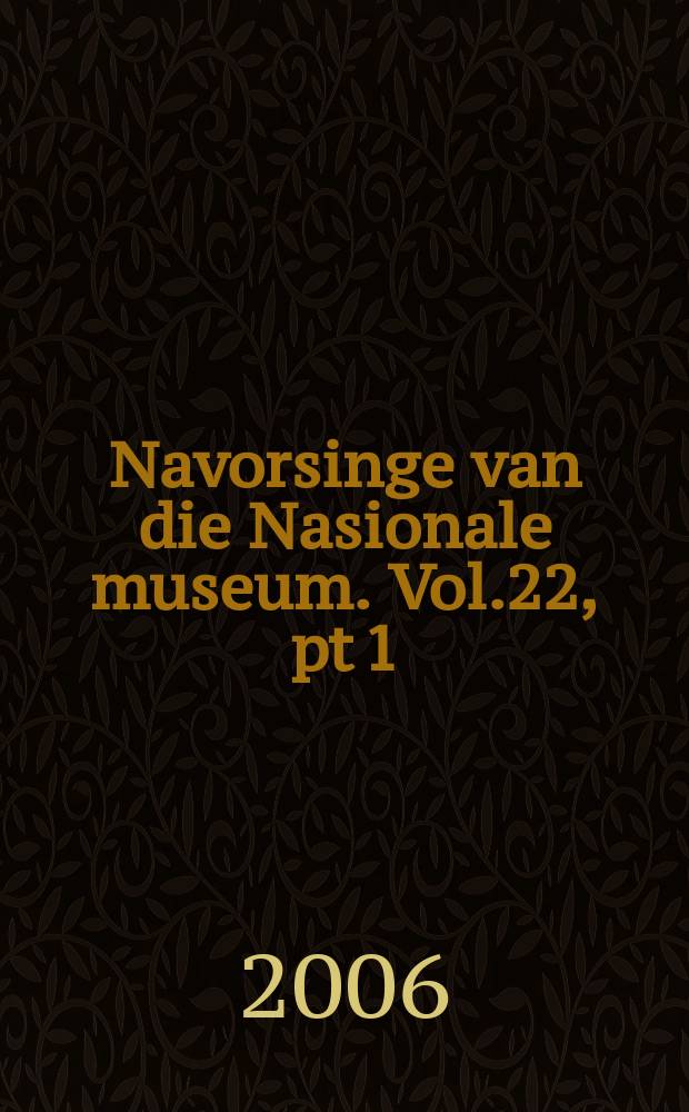 Navorsinge van die Nasionale museum. Vol.22, pt 1 : Spiders (Araneae) inhabiting ...