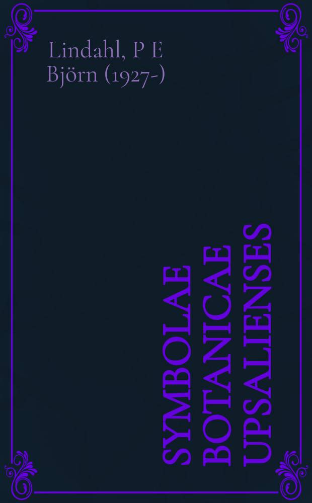 Symbolae botanicae upsalienses : Arbeten från botaniska institutionerna i Uppsala. 17: 4 : The inhibition of the photosynthesis of aquatic plants by tetramethylthiuram disulphide = Задержка фотосинтеза водных растений дисульфатом тетраметилтеурамом